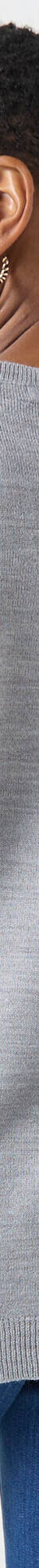Pull col V, toucher doux (gris chiné) Pull col V, toucher doux (gris chiné)